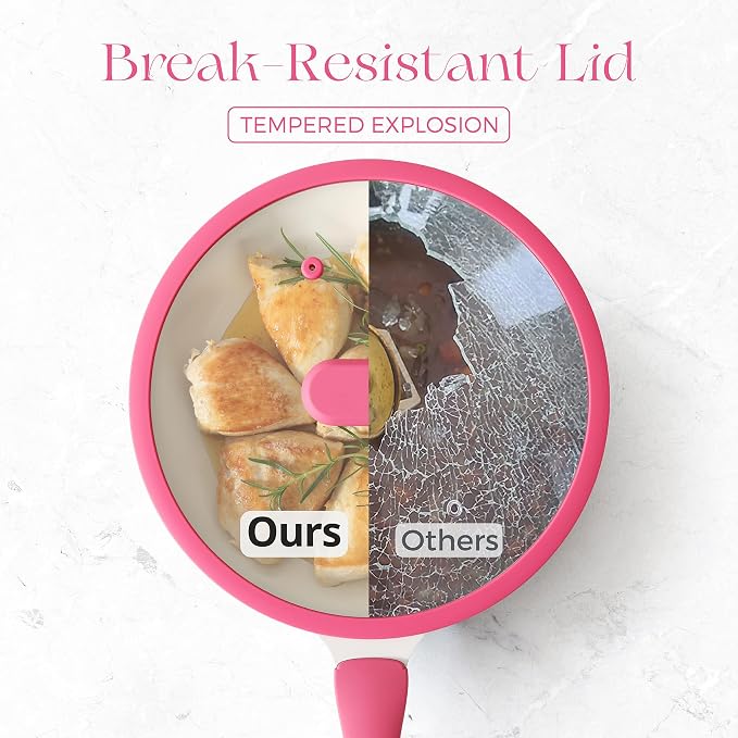 PRICUSIS Nonstick Ceramic Frying Pan, 8/10 Inch Skillet - Image 4