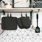 Oven Mitts and Pot Holders Set, Heat Resistant Silicone Kitchen Mini Oven - Image 7