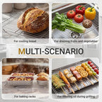 Lounsweer 2 Pack Cooling Racks, 10L x 18W x 1H Stainless Steel Wire Rack - Image 6