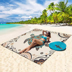 WIWIGO Beach Blanket Waterproof Sandproof Beach Mat 79" X 83"/10'x9'for 2-8 - Image 4