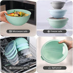 Zulay Kitchen 12 Piece Plastic Nesting Mixing Bowl Set - Image 7