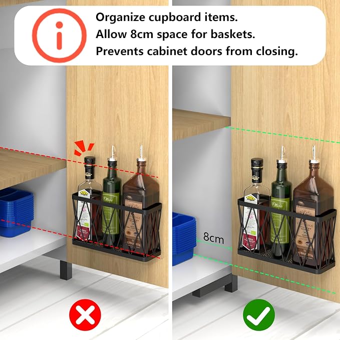 YIGII 3 Pack Adhesive Cabinet Organizer - Image 2