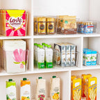 YIHONG Clear Plastic Storage Bins, 8 Pack Pantry Organizer Bins - Image 3