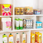 YIHONG 8 Pack Clear Pantry Organizer Bins, Plastic Storage Containers - Image 5