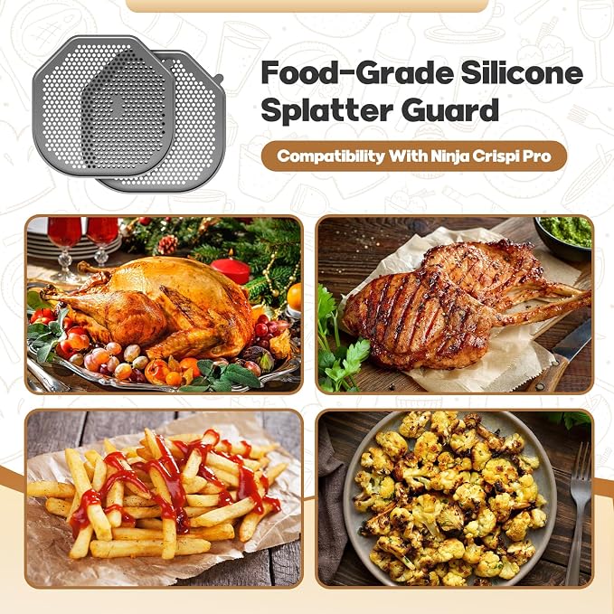 2 PCS Silicone Splatter Shield Heat-Resistant Splash Guard - Image 6
