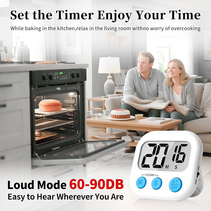 ZILLEEN 12 Pack Kitchen Timers for Cooking Digital Classroom Timers for Kids - Image 3