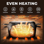 Oval Dutch Oven for Bread Baking, Pre-seasoned Cast Iron Bread Pans for - Image 3