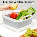 Foldable Sink Vegetable Fruit Bowl Dish Washing Storage Basin Basket, Portable - Image 3
