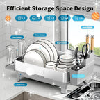 Ewaiira Dish Drying Rack, 304 Stainless Steel Dish Racks - Image 6