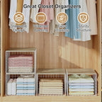 6 Pack Closet Organizers And Storage, Stackable Closet Shelf Organizer Storage - Image 3