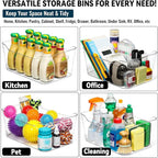 12 PACK Multi-Use Clear Plastic Storage Bins - Image 6
