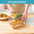 Vtopmart 2Pack 1500ml/50.7oz Large Glass Storage Containers - Image 5