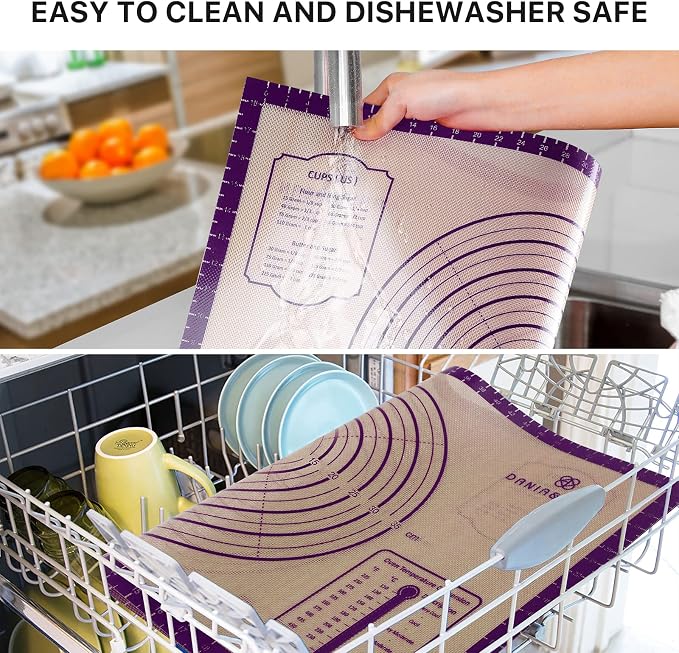 Baking Mat, Reusable Food Grade Silicone Counter Mat - Image 4