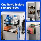 Magnetic Shelf for Washer Dryer, Foldable 2 Tier Metal Organizer Rack - Image 5