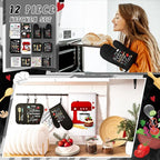 12 Pcs Farmhouse Kitchen Decoration Set 4 Funny Quote Black Kitchen Towels 4 - Image 2