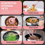 Homikit 15-Piece Kitchen Utensil Set, Silicone Cooking Utensils Spatula Set - Image 5