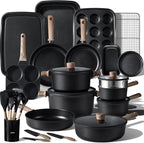 CAROTE 44pcs Nonstick Kitchen Titanium Cookware Sets, Nonstick Pots and Pans by CAROTE