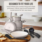 GreenLife 16-Piece Nonstick Cookware Set, Non-Toxic Ceramic Pots and Pans Set - Image 3