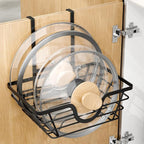 TIDIIABODE Pot Lid Organizer, Adjustable Kitchen Pot Lid Holder Inside Cabinet by TrashBagHolder
