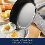 Rachael Ray Brights Nonstick Cookware Pots and Pans Set, 14 Piece, Sea Salt Gray - Image 4