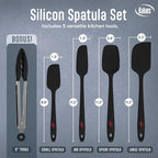 Kaluns Silicone Spatula Set, 4 Rubber Spatulas 600°F Heat Resistant, Nonstick - Image 2