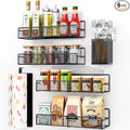 DTUQYX Spice Rack Wall Mounted 6 Pack: 100% Metal & Strong Adhesive Spice by DTUQYX