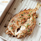 CHEFMADE Roasting Pan with Rack and Lid, 13-Inch Non-Stick Rectangular Deep - Image 5