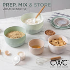 COOK WITH COLOR Prep Bowls with Lids- Wide and Deep Nesting Plastic Small - Image 2