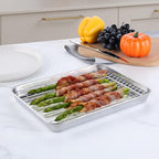 Homikit Baking Sheet with Rack Set, 10.5x8 Inches Stainless Steel Small Cookie - Image 3