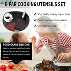 Silicone Kitchen Utensils Set, E-far 30-Piece Cooking Utensils Set - Image 6