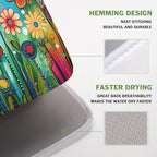 Abstract Colorful Floral Dish Drying Mat - Image 4