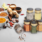 Vetacsion Set of 18 Magnetic Glass Spice Tins - Image 4