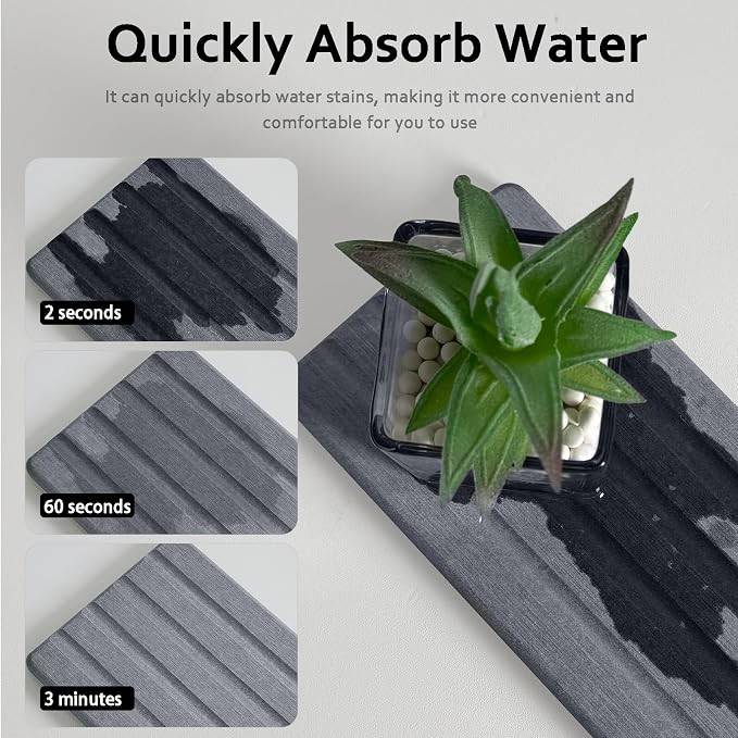 Diatomite Soap Dish, Water Absorbing Stone Tray, Kitchen Sink Organizer - Image 3