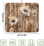 Summer Daisy Flowers Dish Drying Mat - Image 2