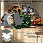 Halloween Ghost Face Heat-Resistant Oven Mitts and Pot Holder Smile Face - Image 4