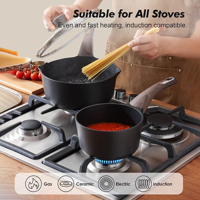 SENSARTE 2.0 & 3.0 Quart Sauce Pan Sets - Image 4