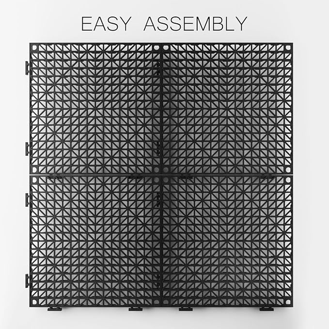 Tioncy 10 Pcs Bar Countertop Supplies Interlocking Mats 12 x 12 Inch Rubber - Image 4