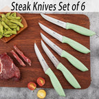 Green Knife Set, High Carbon German Stainless Steel Knife Block Set, Hand wash - Image 7