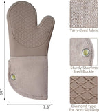 Professional Microwave Silicone Oven Mitts one Pair, Kitchen Mitten Set - Image 2