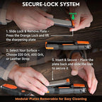 Orange Ninja Pocket Field Knife Sharpener – 8-in-1 Camping & Hunting EDC Knife - Image 3
