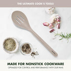 GreenPan Silicone Slotted Spoon, Cooking Kitchen Utensil, Mixing Stirring - Image 2