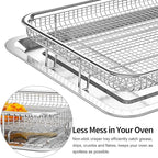 Air Fryer Basket, OPENICE 2 Set Air Fryer Pan and Crisper Tray - Image 4