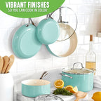 GreenLife Artisan Healthy Ceramic Nonstick, 12 Piece Cookware Pots and Pans Set - Image 4