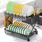 2-Tier Dish Racks for Kitchen Counter, Stainless Steel Kitchen Dish Drying Rack by Dellershownow