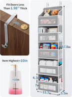 JARLINK Over The Door Organizer Storage, 5 Shelf Hanging Door Organizer - Image 3
