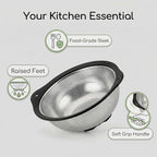 304 Stainless Steel Colander 3-Quart, Heavy Duty Metal Strainer - Image 2