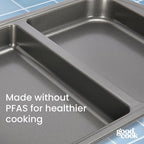 GoodCook Everyday Divided Baking Pan 1.5-Inch Deep 2-Section Non-Stick - Image 4