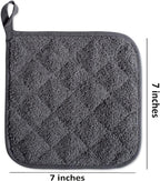 DII Basic Terry Collection Quilted 100% Cotton, Mineral Gray, 3 Piece - Image 2