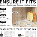 Simple Houseware Expandable Pan Organizer Rack, 10 Adjustable Compartments - Image 3