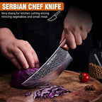 Naitesen 4PCS Butcher Knife and Kitchen Knife Set, Hand Forged Very Sharp - Image 4